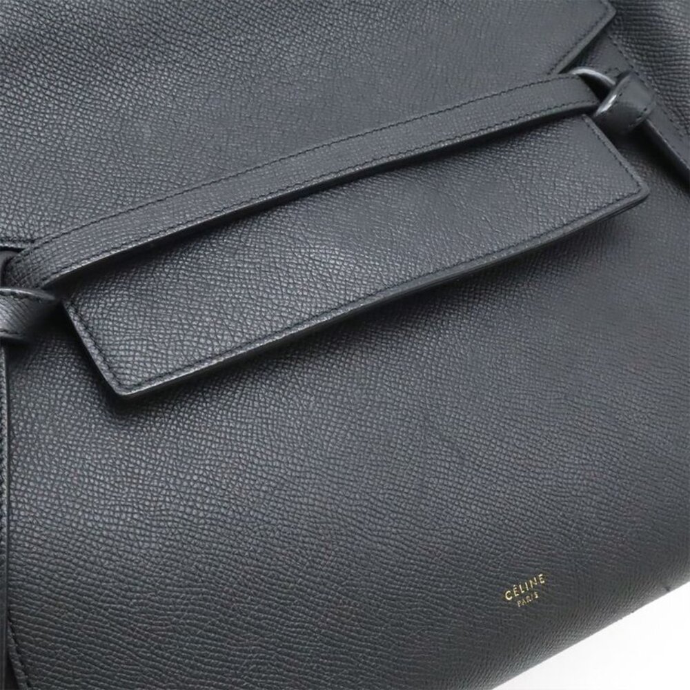 Celine Belt Bag Mini Tote 2-Way Shoulder Bag Grained Calfskin Black - Picture 8 of 8